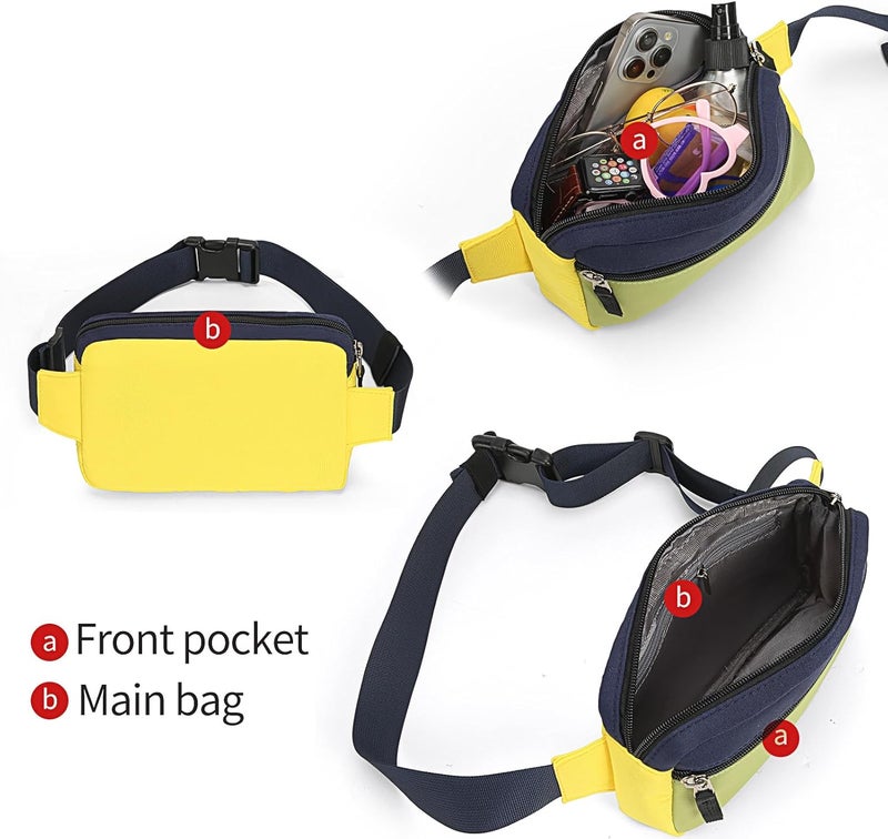cotmcor Store Valentines Day Gifts for Kids: Fanny Pack Birthday Gift for 5 6 7 8 9 10 11 12 Year Old Teen Girls, Preppy Cute Trendy Stuff Colorblock Crossbody Bag Adjustable Belt Bags for Travel Outdoor - Image 5